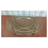 brass glass coffee table