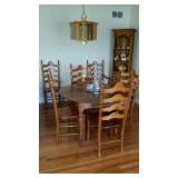 Antique Irish dining table and S. Bent Bros. Chairs