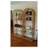 Rattan shelves