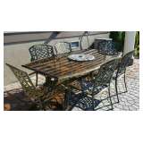 Metal dining area