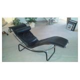 vintage leather lounger