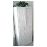 wicker armoire