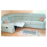 La-z-Boy sectional with sofa bed and recliner