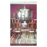 dining room with china cabinet