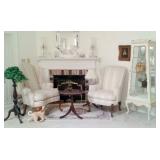 (2) wingback chairs