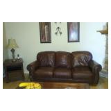 leather brown sofa set