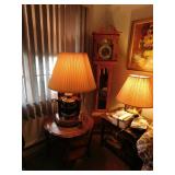 Grandmother clock and nautical lamp