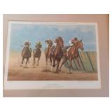 jockey and racehorse art