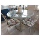 Antique metal patio set