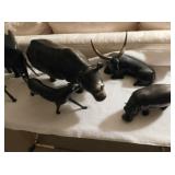 bronze animal statues