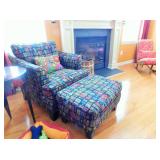 Ethan Allen chair and ottoman