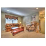 Sofa with leather recliner