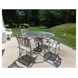Wrought iron patio set for (4)