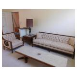 Chesterfield sofa and chair