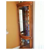 Corner curio cabinet