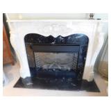 Marble Look Fireplace