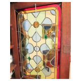 Stained Glass on rococo Style cabinet