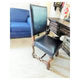 leather studded chair