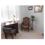 sewing machine desk and rocking chair