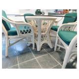 rattan glass topped dining set