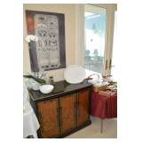 Asian influence serving bar