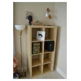 cube display, floor lamp