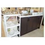 Glass, crystal serving pieces