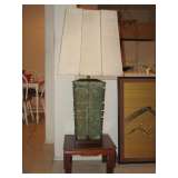 Chinese bronze table lamp circa 1970