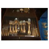 Christofle France 1890 Perles silverplate flatware