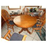 Oak table and 4 chairs
