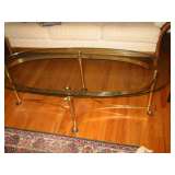 oval glass top coffee table