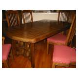 mcm table/6 chairs/2 leaves