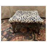 vintage animal print footstool