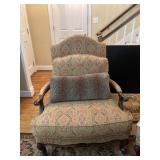 one of two bergere chairs