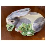 mottahedeh majolica rabbit tureen