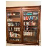 antique bookcase with glass doors
