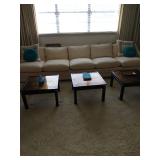 mid century five cushion sofa