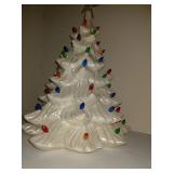 white ceramic christmas tree