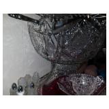 cut glass crystal punch bowl