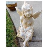 Asian style statue and folding screen