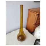 MCM Amber Glass Vase