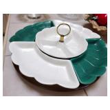 MCM California Pottery Lazy Susan Snack Trays