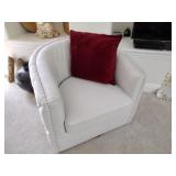 Barrel Swivel Arm Chair