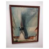 Vintage Lyonel Feininger "Gelmeroda" Lithograph