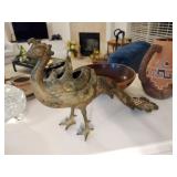 Cast Iron Peacock Incense Burner