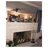 CANDLES, FIRE PLACE TOOLS, SILVERPLATED ITEMS