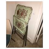 TV ANTIQUE SERVING TRAYS, TIN