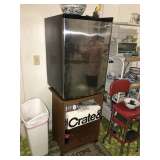 WORKING COLD STAINLESS STEEL FRONT DORM REFRIGERATOR AND FREEZER