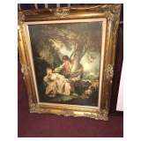 LARGE FRAMED VICTORIAN ART