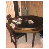 POKER TABLE WITH 2 CHAIRS